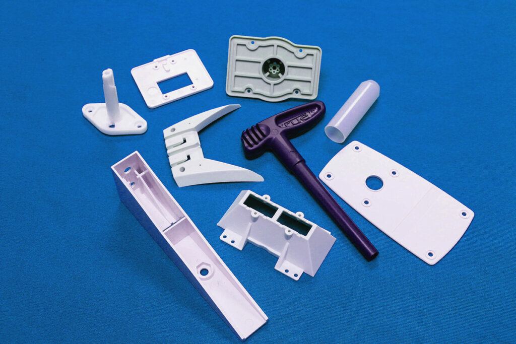 Assorted plastic parts manufactured by FourSquare